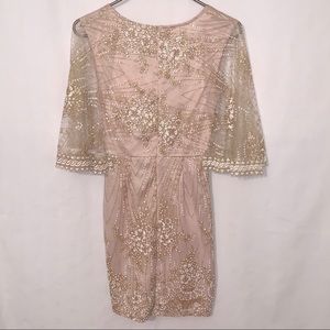 hello molly evening sun dress champagne